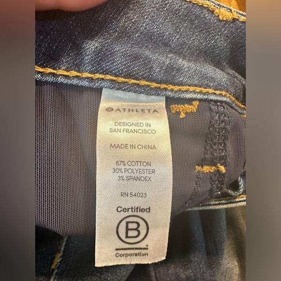Athleta Medium Wash Blue Skinny Jeans Size 8 - Picture 3 of 5